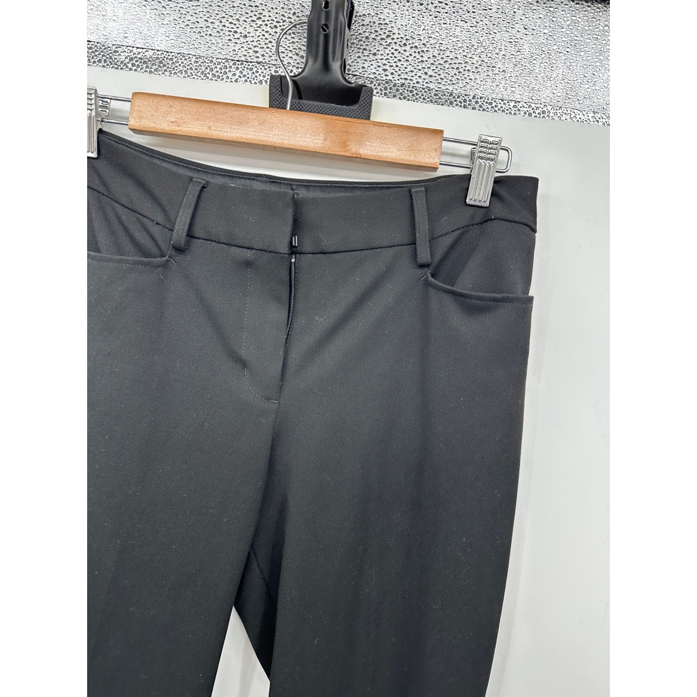 Express Editor Wide Leg Mid Rise Black Stretch Dress Pants Trousers Womens 4R - Picture 5 of 9
